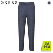 제스 린넨혼방 믹스텍스쳐 패턴 울혼방 봄 팬츠 X0BJP2206