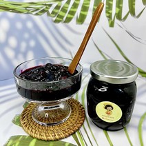 블루베리 콩포트 수제 과일 잼 조림 무설탕 스콘 와플 크로플 그릭요거트 토핑 답례품 세트, 500g