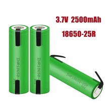 100% 새 18650 2500mAh 충전식 배터리 3.6V INR18650 25R M 20A 방전 DIY 니켈, [07] 10PCS battery