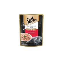 쉬바 고양이 주식 파우치 참치와 닭고기, 70g, 12개