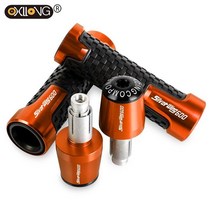 오토바이핸들용품 크로스바 핸들바혼다 실버 윙 600 CNC Hndlebar 그립 끝 무게 핸들 바 엔드 방진 사일런, 11 B-ORANGE