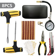 타이어수리 펑크 도구 호환 자동차 타이어 수리 키트 스터딩 세트 오토바이 튜브리스 플러그, 8pcs