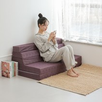 5단 접이식 쇼파베드 마약매트리스 기절 바닥 매트릭스 토퍼 3단 침대 원룸 자취 수면 매트, (5단매트)더블, 멜란지 그레이