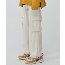 SEVENSELAH 세미와이드 카고조거 스토퍼 Cream Beige