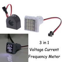 측정공구 미니 디지털 전압계 전류계 22mm AC 50-500V 0-100A Amp 테스터 듀얼 LED 표시기 파일럿 램프 라, [02] WHITE