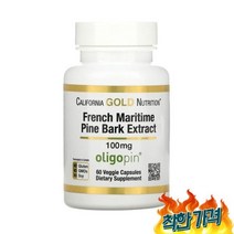 2개X 캘리포니아뉴트리션 파인 바크 소나무 껍질 100mg 60
