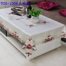 SKANDSALO 식탁보 거실 티테이블 직사각형 유럽풍 레이스 테이블보 패브릭 티테이블보 모던 심플 정사각형, T05-1006스타일, C02-직사각형 107*178cm