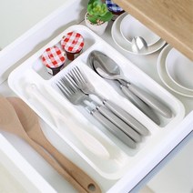 주방 양식기 커트러리 보관 정리함 트레이 2개 수저통 수저정리 수저함 수저꽂이 조리도구정리 수저보관함