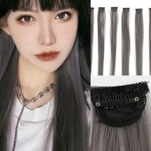 헤어피스 6P세트(실버그레이) 긴머리붙임머리 긴머리헤어피스 잠실붙임머리