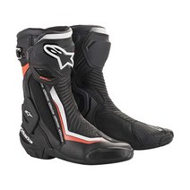 알파인스타 남성용 SMX 플러스 V2 오토바이 라이딩 부츠 블랙/레드 43, 47, Black/White/Red