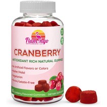 [미국직구] Flamingo 남성 여성 어린이 하이 퀄리티 크렌베리 코셔 거미 1000mg 60gummy 1pack