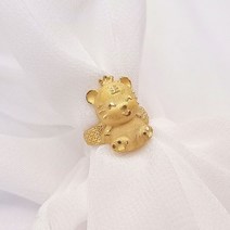 리쥬샵 24k 순금 호랑이 돌반지 3.75g 첫돌 백일 아기반지