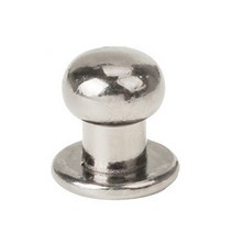라운드리벳 둥근머리리벳 나사형 리벳 가죽공예 단추 벨트 파우치 부자재 8x10 mm, 브론즈, 1개