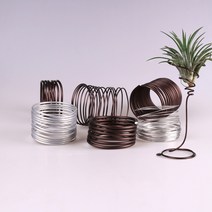 [100g /굵기다양] 분재 공예 원예 알루미늄 와이어 철사 끈 식물 화분 분재용 공예용 원예용, 3mm(길이_약5미터), 브라운100g, 1개