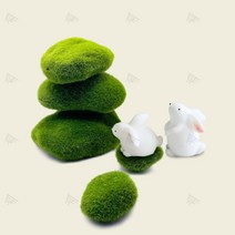 수조장식 이끼돌 어항 조경 모조 돌맹이 인테리어 화분 돌덩이, 3X5