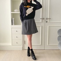 oshu / 여성 데일리 꾸안꾸 코디 4컬러 심플 랩 미니스커트