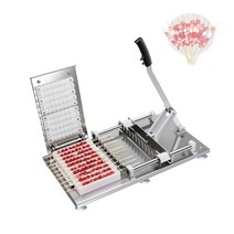 도매 가격 스테인레스 스틸 수동 양고기 케밥 기계손 바베큐 대나무 고기 꼬치 기계쇠고기 satay 문자열 만드는 기계, 기본