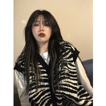 브이넥 오버핏 플러피 호피가디건 패턴가디건 프릴 울 카디건 스퀘어 지브라 니트 가디건 앙고라