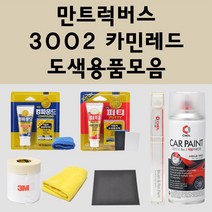 만트럭버스 3002 카민레드 주문 자동차 붓펜 카페인트 도색 스프레이 퍼티 컴파운드 차량용, 만트럭버스:종이사포 1200방, 1개
