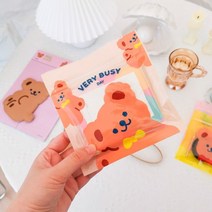 케이크베어 포장봉투 비닐 지퍼백 악세사리 소품 매장, 포장봉투 C.브라운