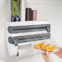 컷팅기 랩 키친타올걸이 수납용품 다용도 거치대 다기능 랩핑기 호일 홀더, 다기능랩핑기 그레이