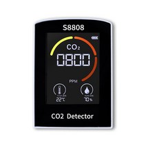 CO2 온도 습도 측정기 TVOC 미세먼지측정기 감지기, 이산화탄소 감지기 S8808