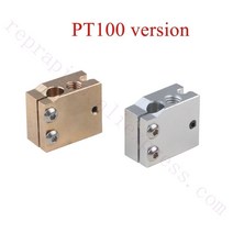 화산 가열 블록 PT100 히터 m3 고온 및 K 유형 열전대 Ultimaker Reprap 3D 프린터 압출기 5 개, Aluminum