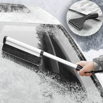 매직스노우 스크래퍼 차 앞 유리 성에 서리 제거 차량용 눈쓸개 성애 긁개 얼음 긁게 제거기 제설 2in1 스노우브러쉬 눈치우는도구 겨울철차량관리 차 눈털기 길이조절 가능