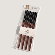 컬러 옻칠 젓가락 4p세트 예쁜 나무 젓가락 원목