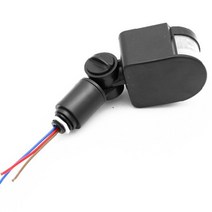 재실 감지기 모션 센서 빛 스위치 야외 AC 220V 자동 적외선 PIR LED, Black