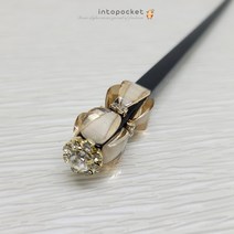 단아한 큐빅 항아리 머리비녀 국내생산 올림머리 한복비녀 머리꽂이 똥머리 인투포켓