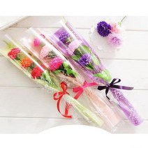 어린이집 유치원 선생님 카네이션 꽃다발 스승의날 부모님 엄마생일 팔순 플라워 생일 환갑 칠순, 1개, 색상_바이올렛