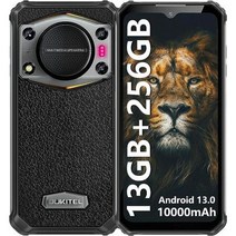 [해외] 언락폰 자급제폰 OUKITEL WP22 Rugged Smartphone Unlocked 13+256GB Large Storage Helio P90, Black, one option, 블랙, 256GB
