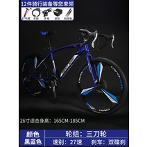 언노운픽시 자전거 입문용 픽시 남성용 알루미늄 자전거, [팬텀  27단] 원휠 블루 블랙
