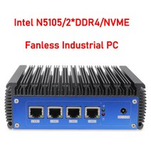 2.5G pfSense 라우터 11th 인텔 셀러론 N5105 4 x i225 Nics NVMe 2 DDR4 팬리스 소프트 OPNsense 방화벽 VPN 서버, [01] Intel N5105, [04] 8GBDDR4 256GB NVMe