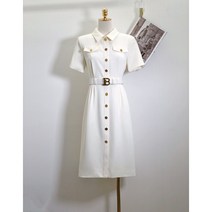 수입명품 스타일 B 버클 반팔 원피스