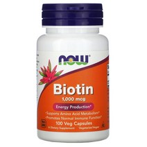 나우푸드 비오틴 1 000mcg 베지캡슐 100정, 1000 mcg