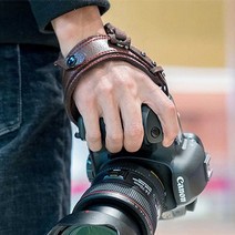캐논 니콘 카메라 핸드그립 손목스트랩 플레이트포함, 다크브라운