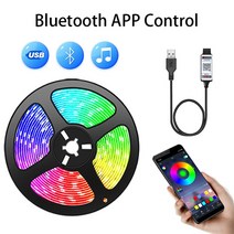 led 스트립 간접 조명 줄조명 D스트립 USB 5V 블루투스 RGB 5050 d 테이프 유연한 리본 TV 백라이트 데스크, Bluetooth Control_0.5m