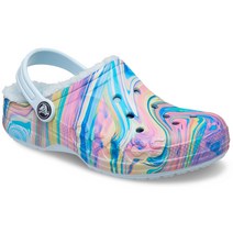 크록스 본사 바야 라인드 프린트 클로그 키즈