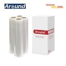 [어라운드] 스트레치필름 공업용랩 파렛트랩 포장용랩 10mic 12mic 15mic 17mic 18mic 20mic, 20mic x 폭500mm x 길이400m, 일반 스트레치 필름 1박스(4롤)