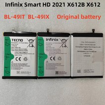 TECNO BL-49IT 정품 배터리 인피닉스 스마트 HD 2021 X612B 3.85V 5000mAh 전송 도구 및 선물, 한개옵션1, 01 Original battery