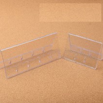 투명 플라스틱명패 테이블용 이름표꽂이 거치대 홀더, 120x70mm