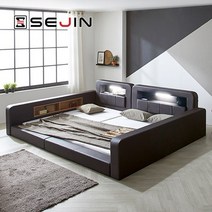 벨론 가드 패밀리침대 프레임만SS+SS, 초코브라운
