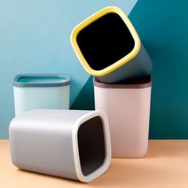 다용도 휴지통 10L 사각 오픈 아이방 거실 쓰레기통 그린