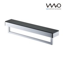 [바노테크] 수건걸이 선반형 TB-1010ST50-TBL-11CR 크롬+블랙, 단품