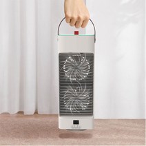 Hqzoomee 듀얼 미니 냉풍기 급속냉동 자동회전 대용량 냉풍기 추천 S5, 흰색