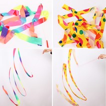 안전 리듬 체조 리본 1P, 1개, 레인보우