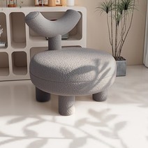 양털 의자 미니 소형 체어 뽀글이 의자 구름소파 1인 카페 인테리어, Y형 라지 그레이