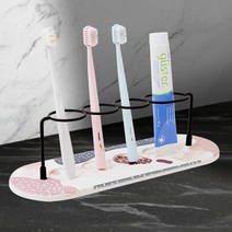 로모주 규조토 칫솔꽂이 치약꽂이 4구 KN-05049, 규조토 칫솔꽂이 4구 - 쉐이프